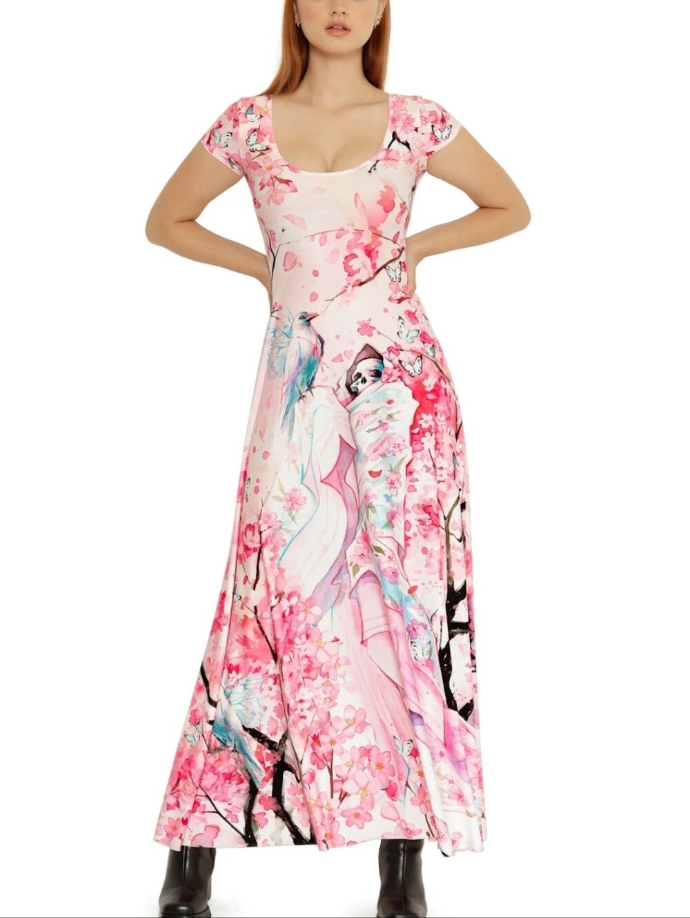 BM Death's Friend Cap Sleeve Maxi